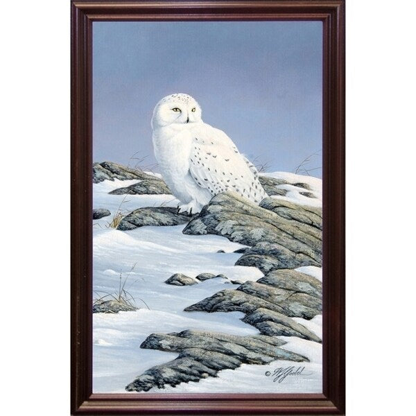 Snowy Owl-WILGOE81236 Framed Print 10.75"x6.75" by Wilhelm Goebel