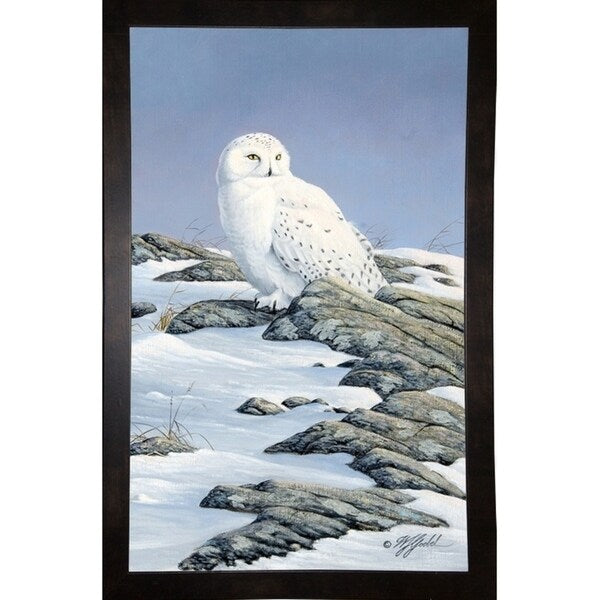 Snowy Owl-WILGOE81236 Framed Print 10.75"x6.75" by Wilhelm Goebel