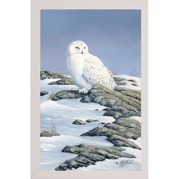 Snowy Owl-WILGOE81236 Framed Print 10.75"x6.75" by Wilhelm Goebel