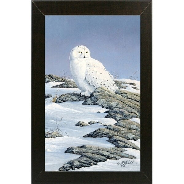 Snowy Owl-WILGOE81236 Framed Print 10.75"x6.75" by Wilhelm Goebel
