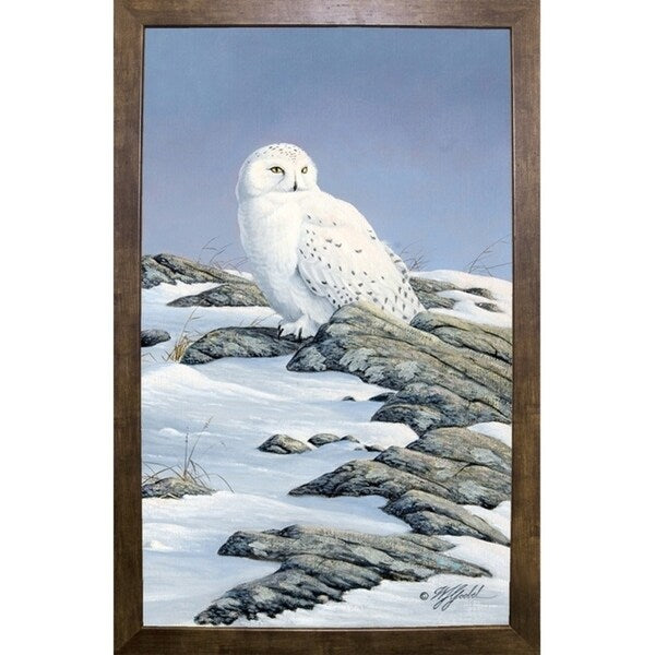 Snowy Owl-WILGOE81236 Framed Print 10.75"x6.75" by Wilhelm Goebel