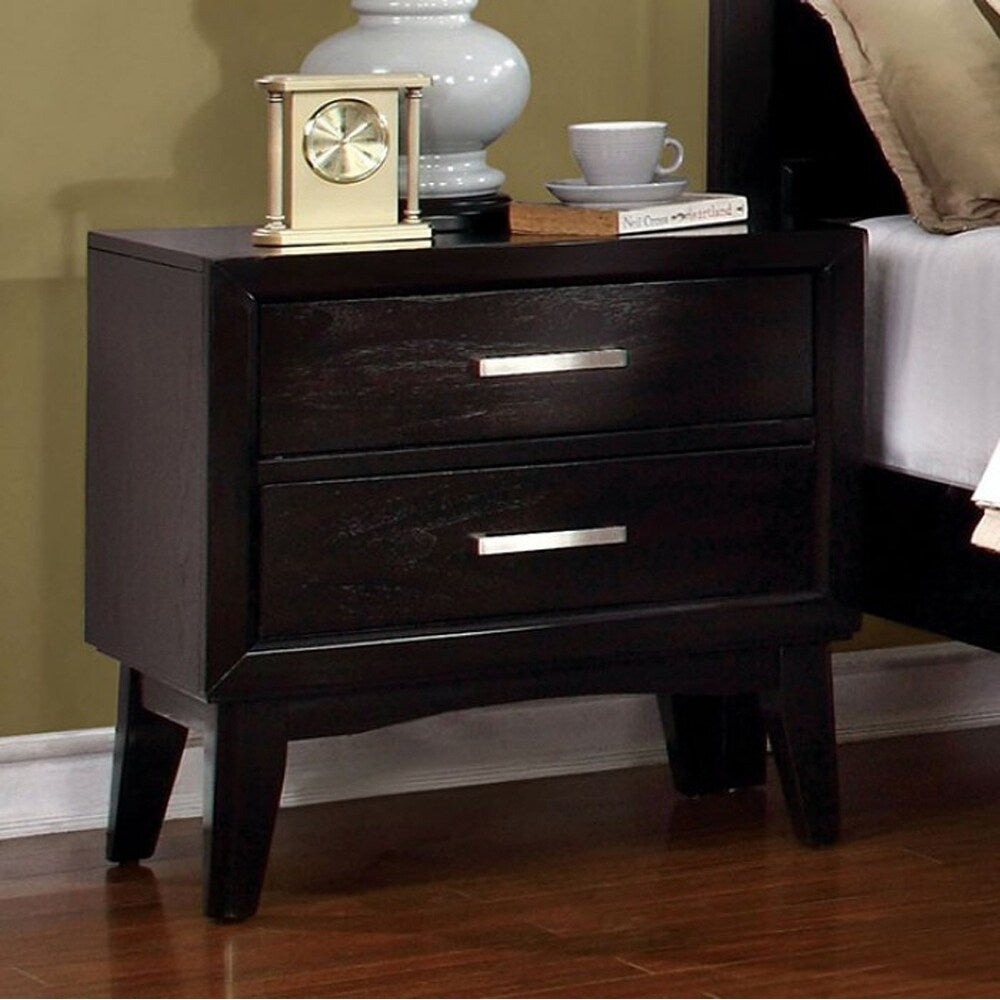 Snyder Contemporary Night Stand In Espresso Finish
