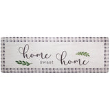 SoHome Cozy Living Home Sweet Home Buffalo Check Border Anti-Fatigue Kitchen Mat, Grey/Black