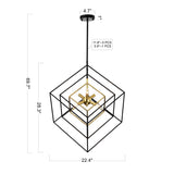 Socompa 6-Light Caged Sputnik 6-Light Chandelier for Dining/Living Room, Bedroom