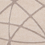 Soft Abstract Modern Shag Beige Area Rug - 7'10" x 10'3"