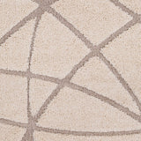 Soft Abstract Modern Shag Beige Area Rug - 7'10" x 10'3"