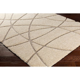 Soft Abstract Modern Shag Beige Area Rug - 7'10" x 10'3"