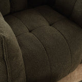 Soft Bean Bag Chair With High Resilient Foam(Chips)For Living Room And Bedroom,Comfortable Square Lazy Sofa With Footstool