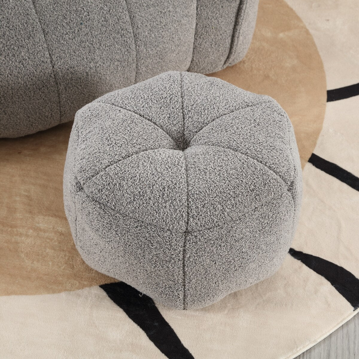 Soft Bean Bag Chair for Living Room and Bedroom with High Resilience Foam (Chip), Comfortable Square Lazy Susans