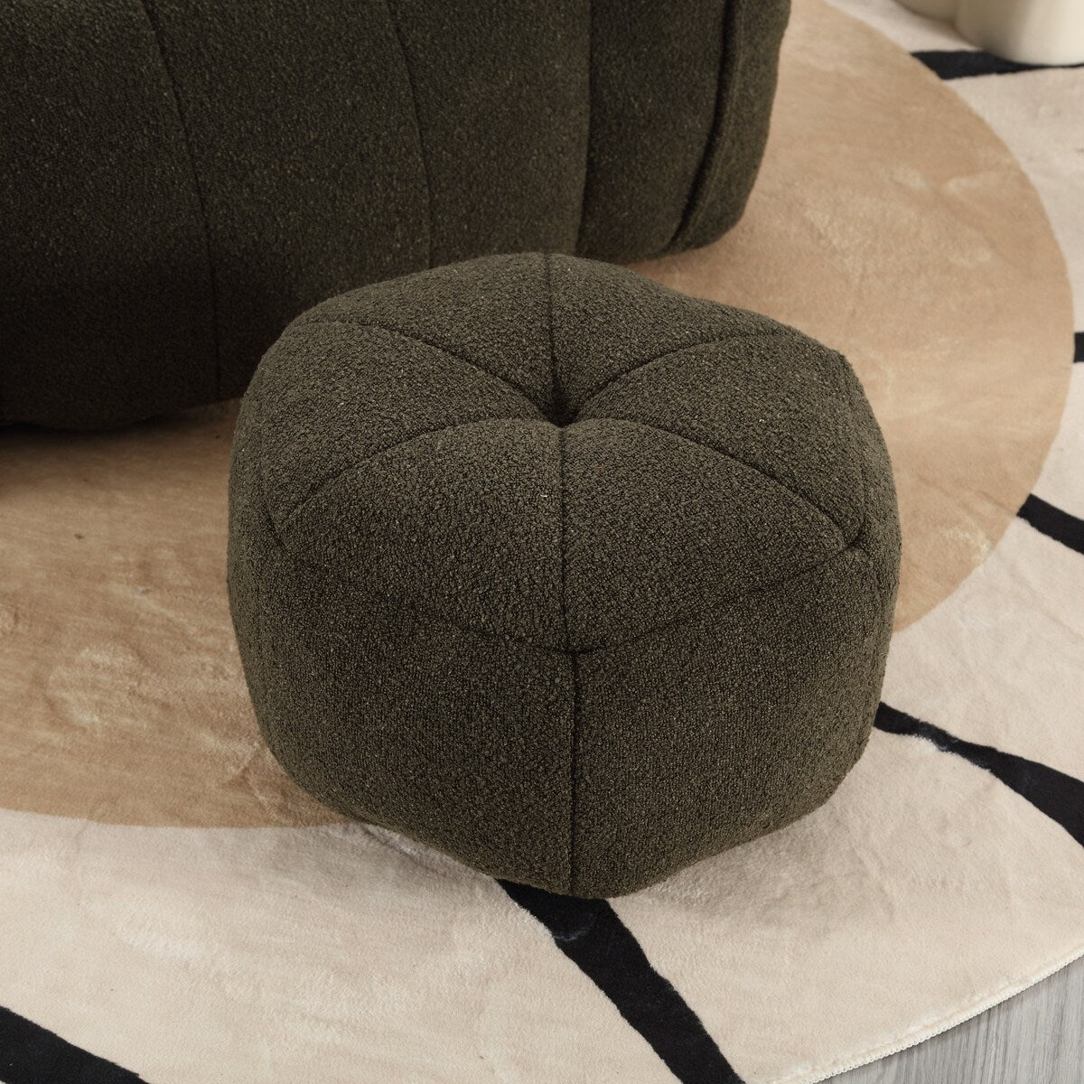 Soft Bean Bag Chair for Living Room and Bedroom with High Resilience Foam (Chip), Comfortable Square Lazy Susans