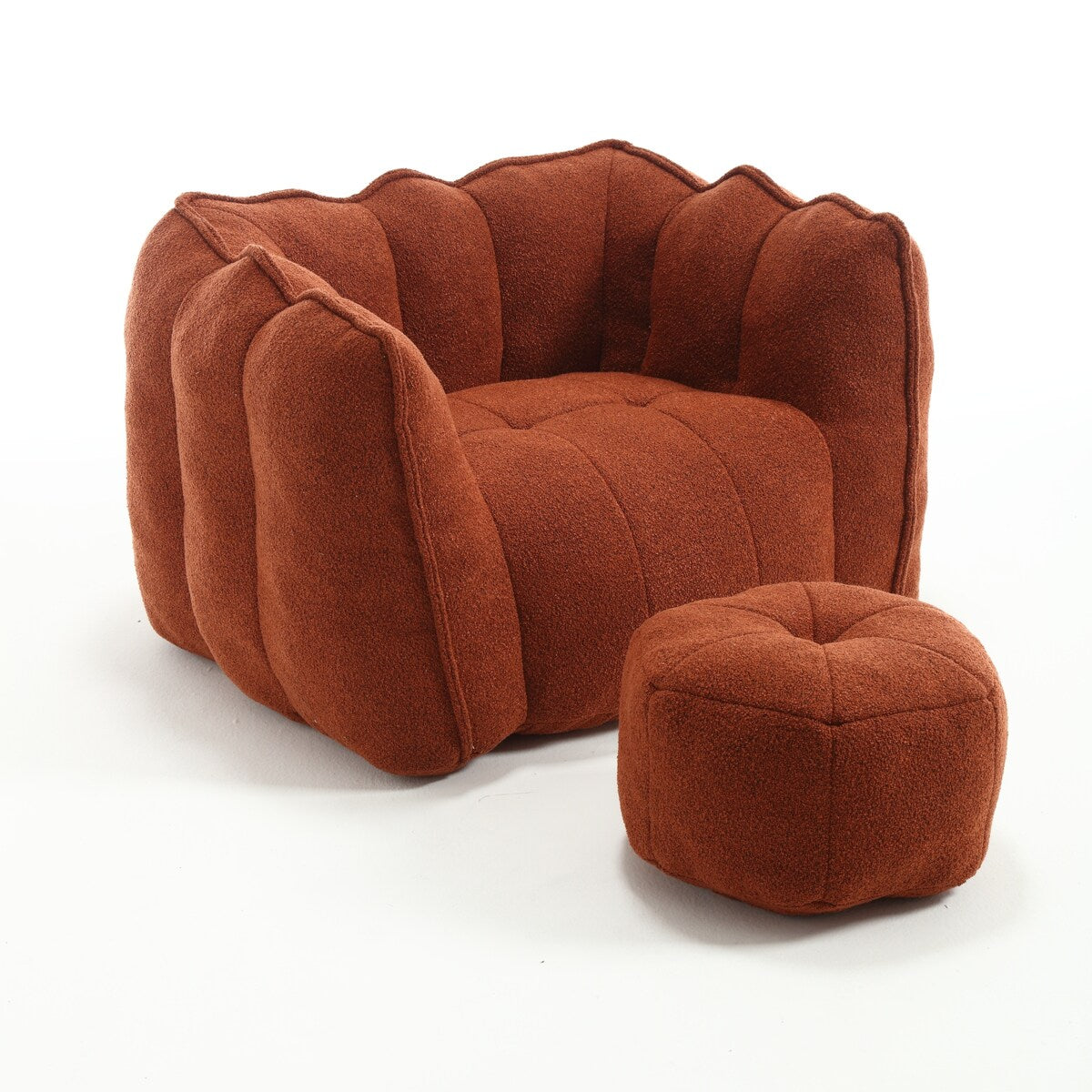 Soft Bean Bag Chair for Living Room and Bedroom with High Resilience Foam (Chip), Comfortable Square Lazy Susans