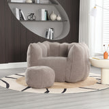 Soft Bean Bag Chair for Living Room and Bedroom with High Resilience Foam (Chip), Comfortable Square Lazy Susans