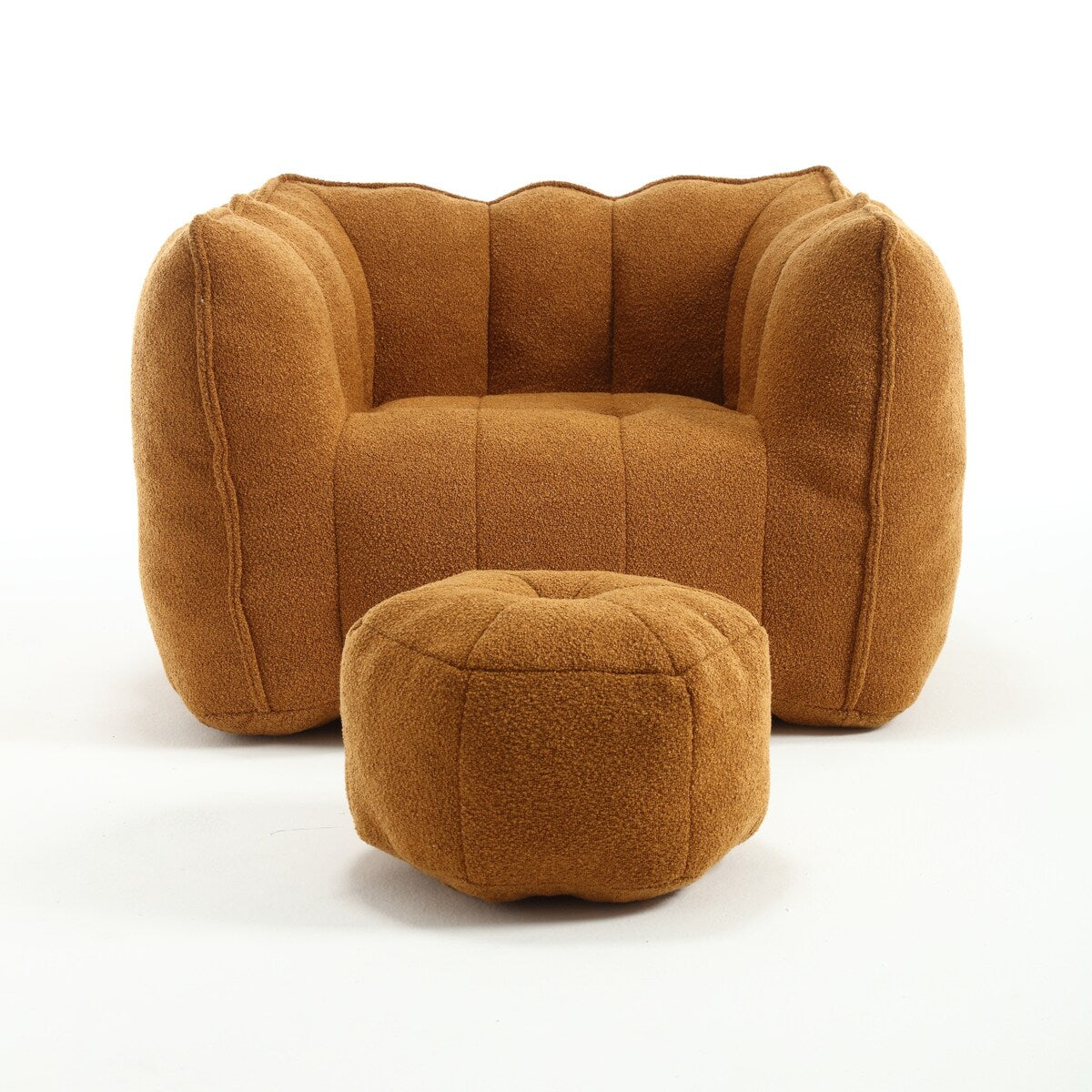 Soft Bean Bag Chair for Living Room and Bedroom with High Resilience Foam (Chip), Comfortable Square Lazy Susans