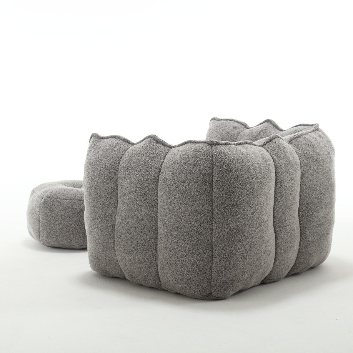 Soft Bean Bag Chair for Living Room and Bedroom with High Resilience Foam (Chip), Comfortable Square Lazy Susans