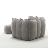 Soft Bean Bag Chair for Living Room and Bedroom with High Resilience Foam (Chip), Comfortable Square Lazy Susans