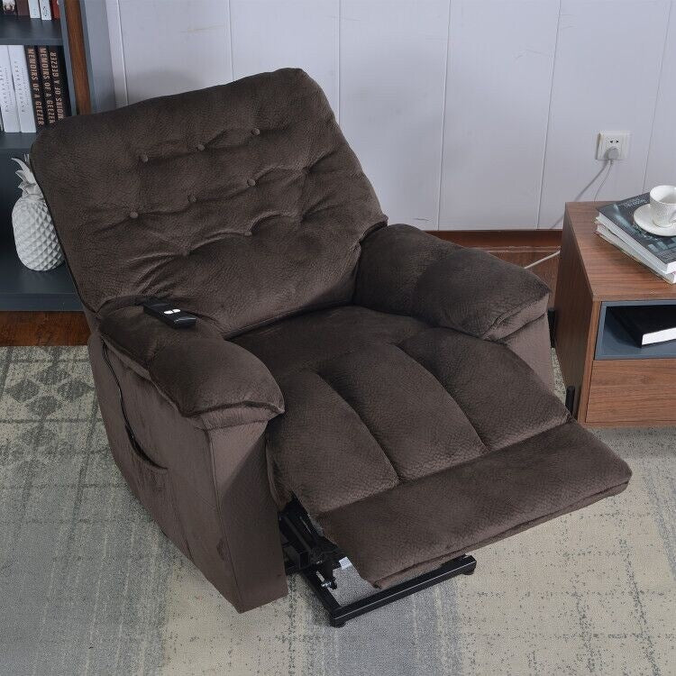 Nestfair Soft Fabric Power Lift Recliner Chair with Remote