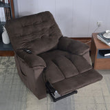 Nestfair Soft Fabric Power Lift Recliner Chair with Remote