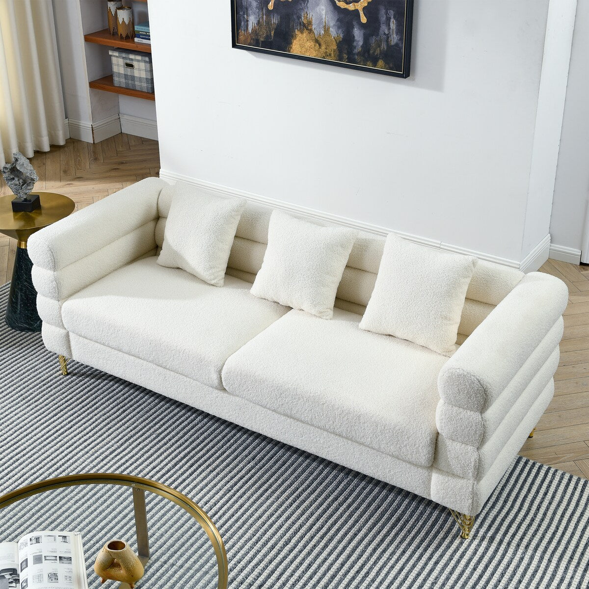 Soft Sitting with 3 Pillows for Living Room, Bedroom, Office