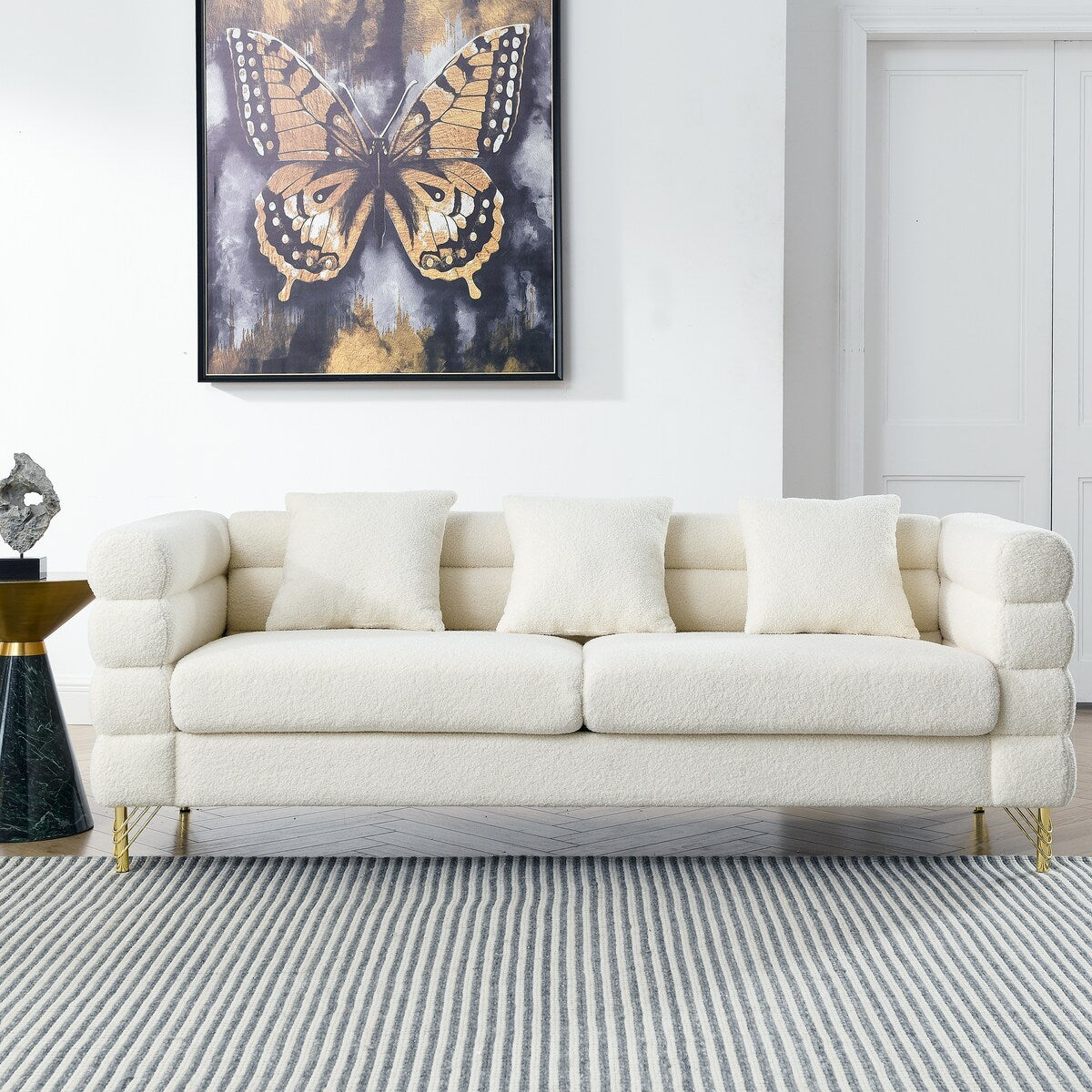 Soft Sitting with 3 Pillows for Living Room, Bedroom, Office