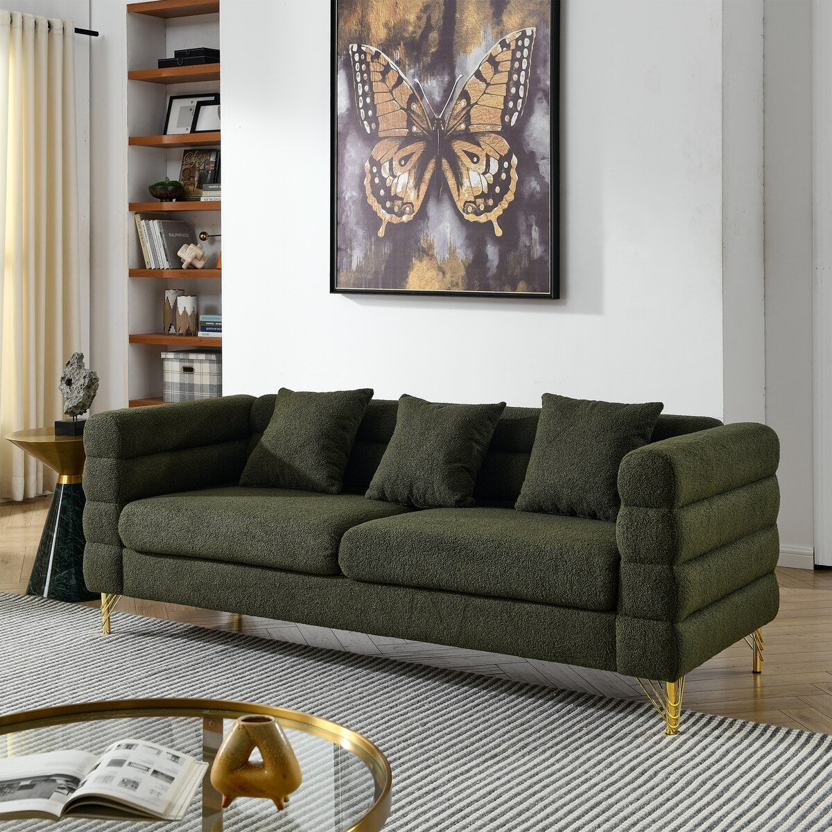 Soft Sitting with 3 Pillows for Living Room, Bedroom, Office