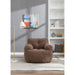 Soft Tufted Foam Bean Bag Chair With Teddy Fabric