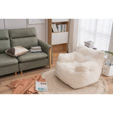 Soft Tufted foam bean bag chair with Teddy fabric