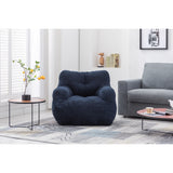 Soft Tufted foam bean bag chair with Teddy fabric