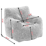 Soft Tufted foam bean bag chair with Teddy fabric
