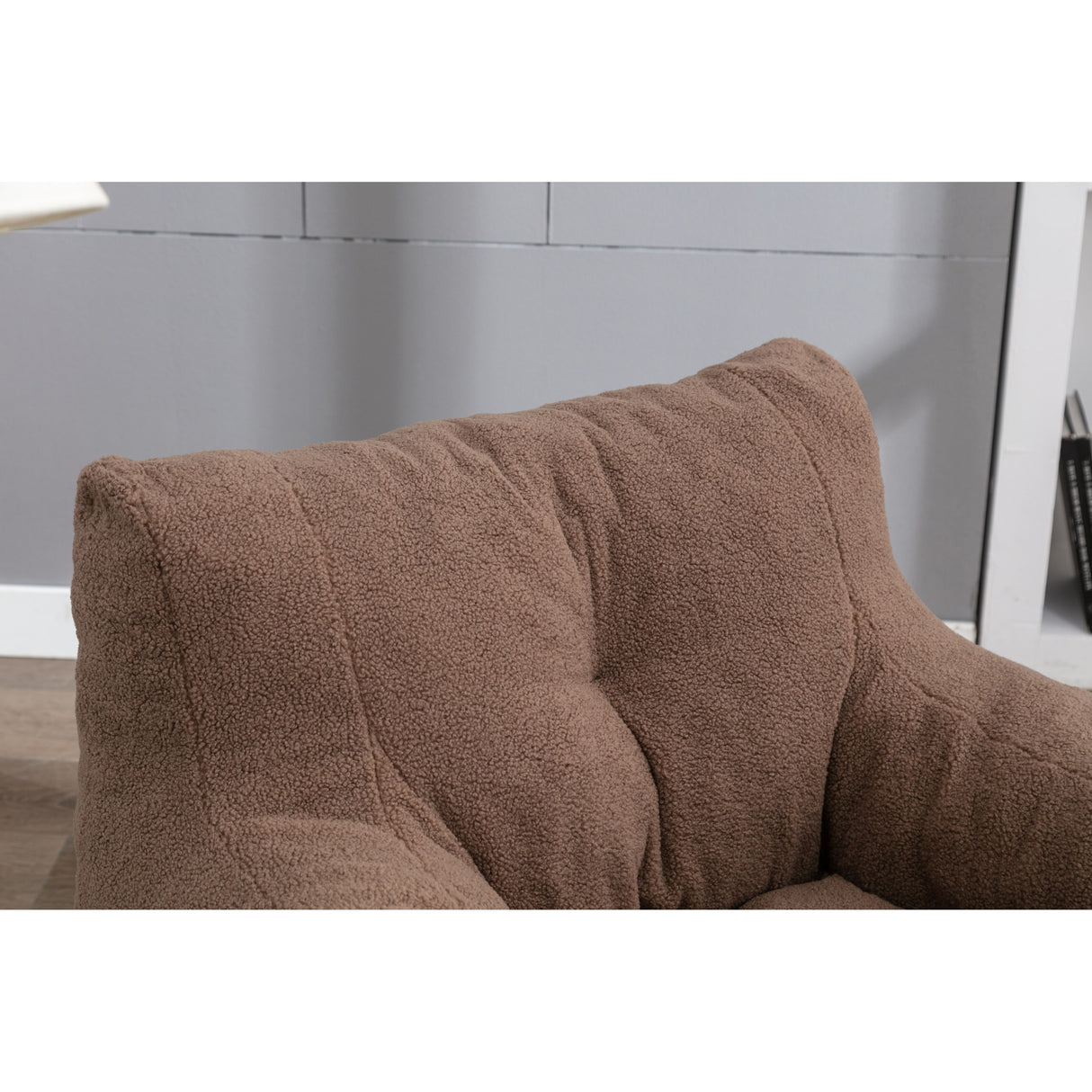 Soft Tufted foam bean bag chair with Teddy fabric