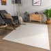 Soft Washable Area Rug with Diamond High-Low Effect