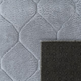 Soft Washable Area Rug with Diamond High-Low Effect