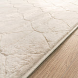 Soft Washable Area Rug with Diamond High-Low Effect