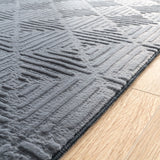 Soft Washable Area Rug with Geometric High-Low Effect