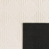 Soft Washable Area Rug with Geometric High-Low Effect