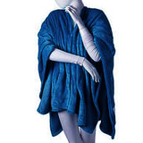 Soft and Cozy Electric Heated Plush Sherpa Hooded Angel Wrap Blanket N