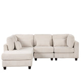 Soft and Elegant Oversized Modular Sectional Sofa 5 Pieces L shaped Sofa