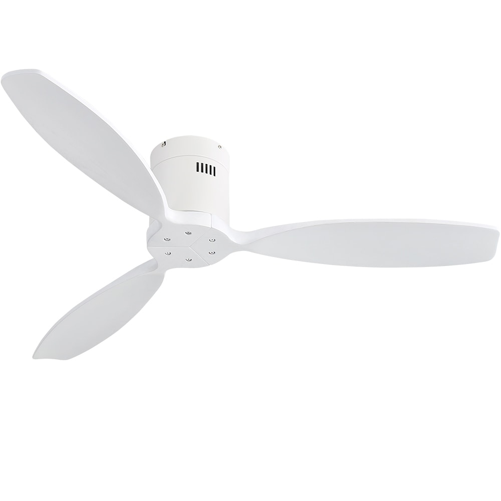 52 Inch Solid Wood Blades Ceiling Fan without Light,Reversible Airflow,6 Gear Wind Speed - 52 inch