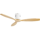 52 Inch Solid Wood Blades Ceiling Fan without Light,Reversible Airflow,6 Gear Wind Speed - 52 inch