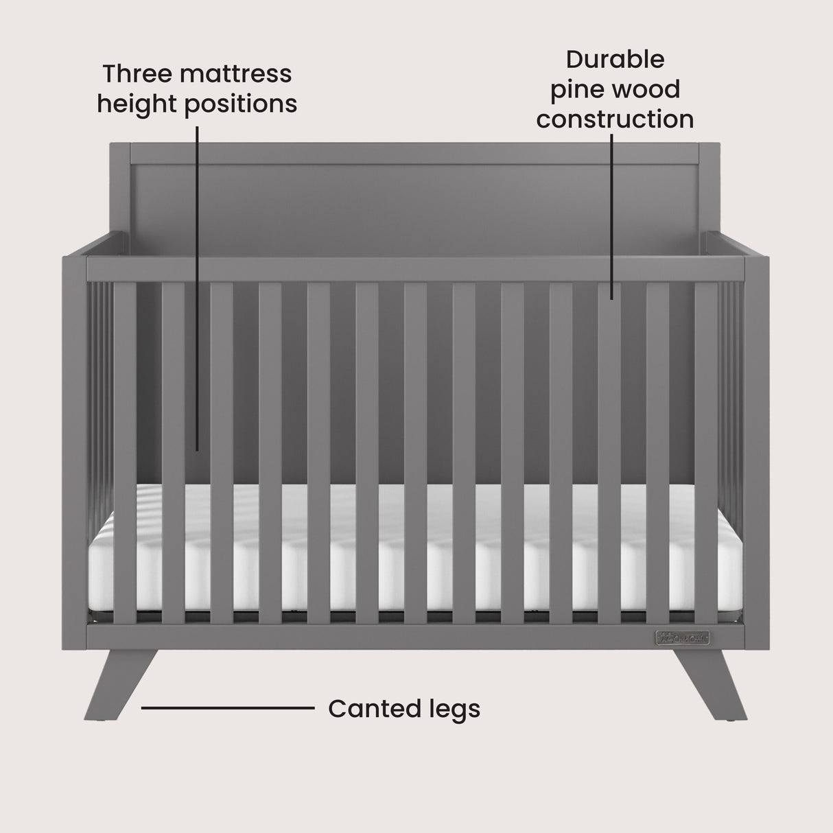 Soho 4-in-1 Flat Top Convertible Crib
