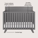 Soho 4-in-1 Flat Top Convertible Crib