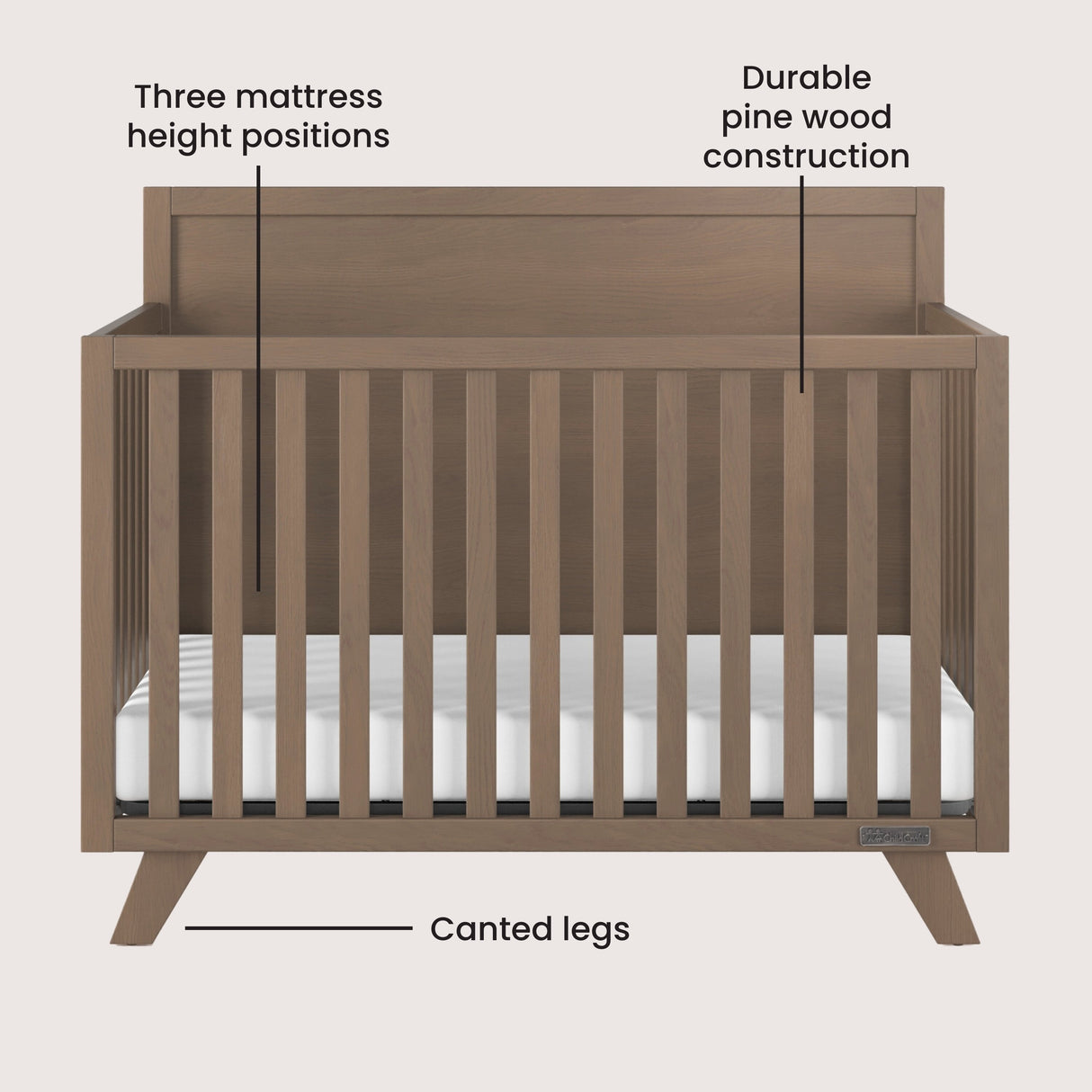 Soho 4-in-1 Flat Top Convertible Crib
