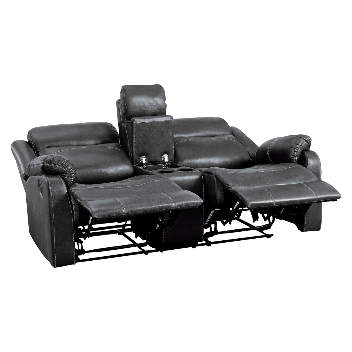 Soho Double Lay Flat Reclining Love Seat with Console