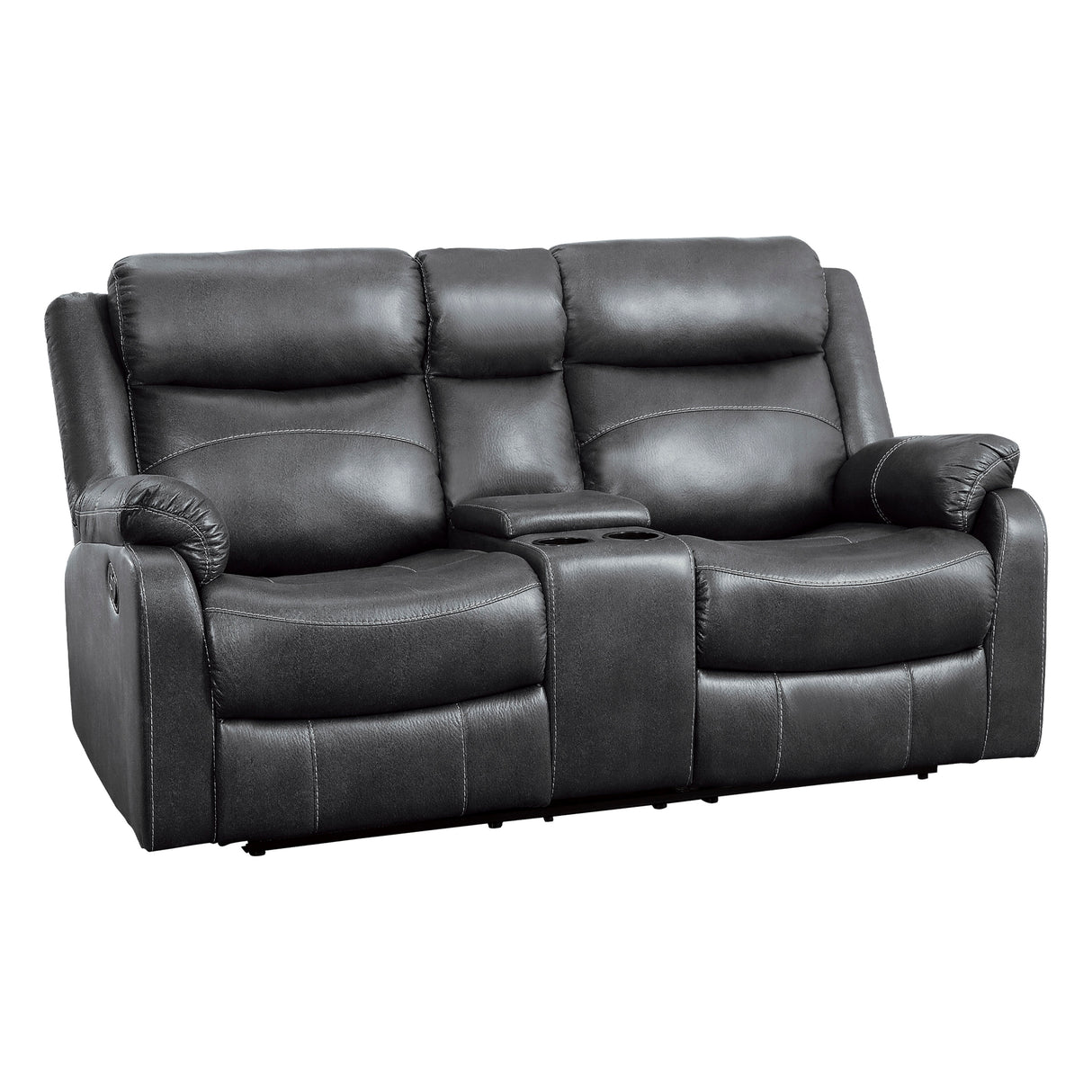 Soho Double Lay Flat Reclining Love Seat with Console