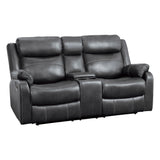 Soho Double Lay Flat Reclining Love Seat with Console