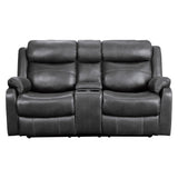 Soho Double Lay Flat Reclining Love Seat with Console