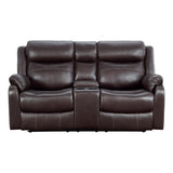 Soho Double Lay Flat Reclining Love Seat with Console