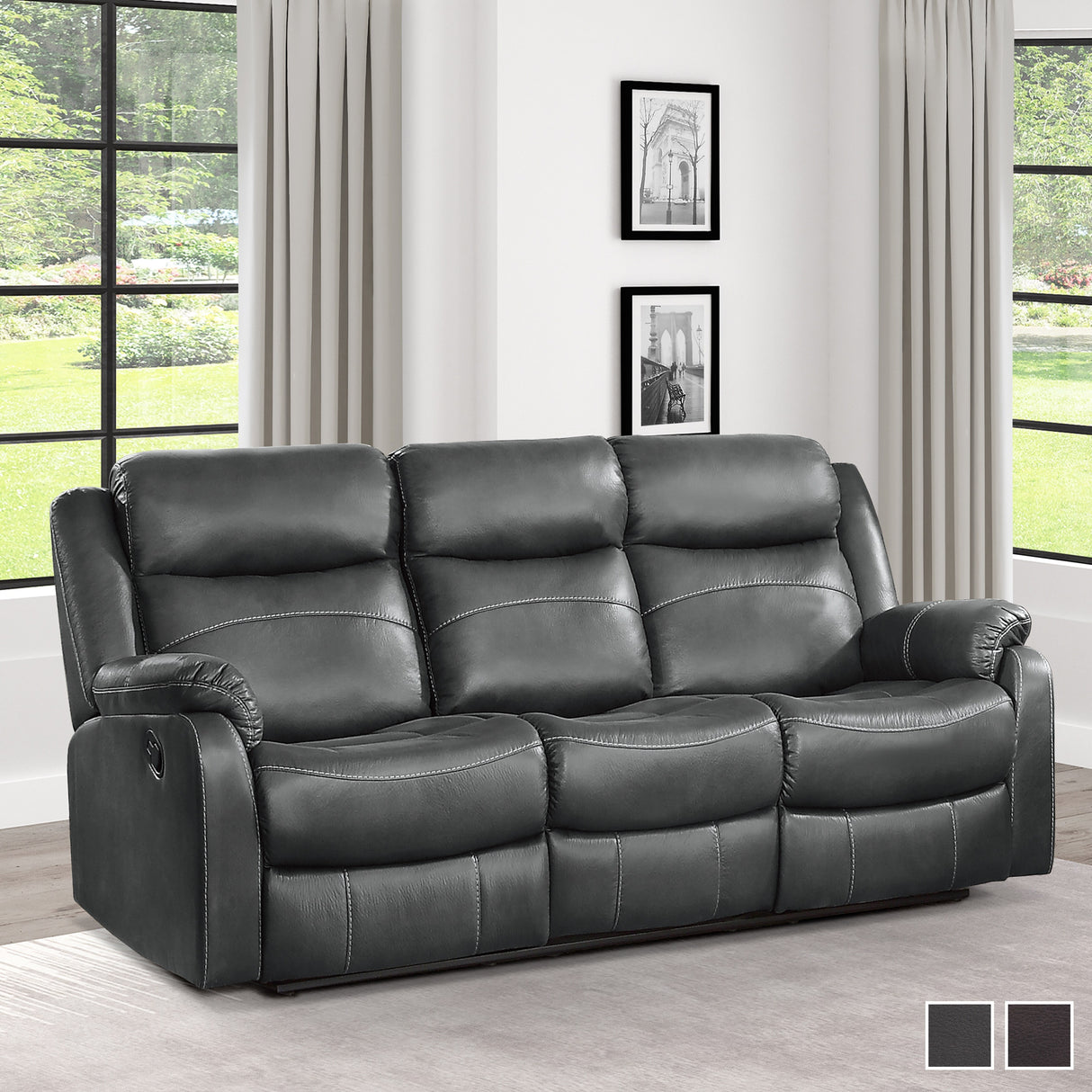 Soho Double Lay Flat Reclining Love Seat with Console