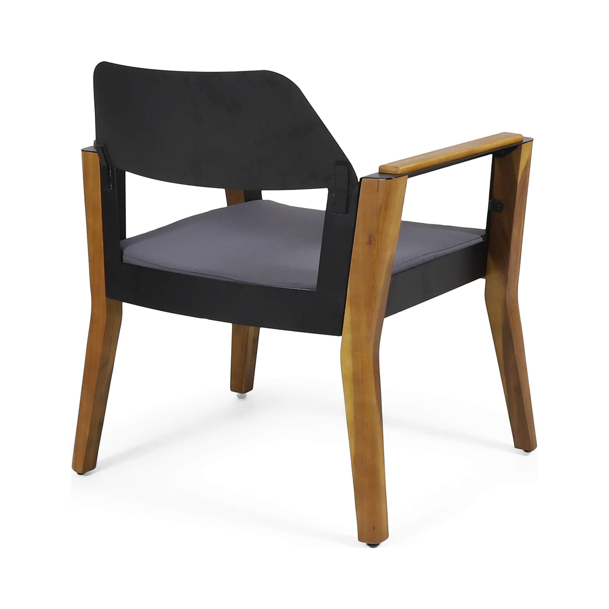 Soho Outdoor Cushioned Acacia Wood Club Chair (Set of 4) by Christopher Knight Home