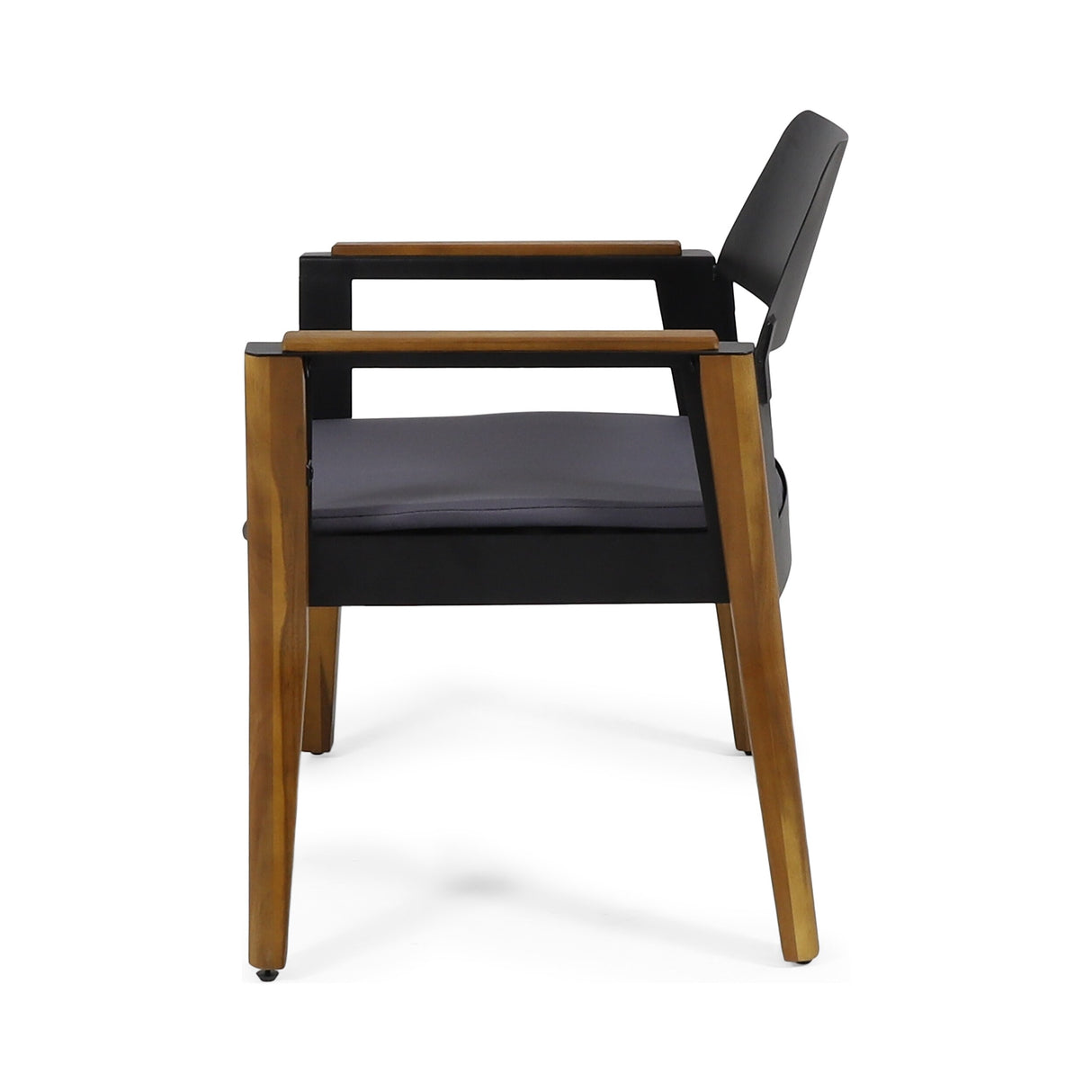 Soho Outdoor Cushioned Acacia Wood Club Chair (Set of 4) by Christopher Knight Home