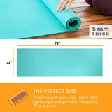 Sol Living Yoga Mat Premium Non Slip Extra Thick Exercise Mat for Yoga, Pilate, Mediation - 24 -In x 72 -In